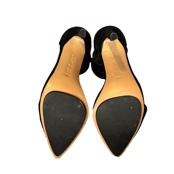 L.A.M.B Black Suede Pointed Toe Heels - Picture 7 of 8